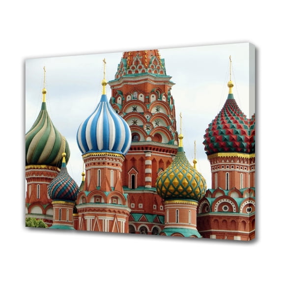Saint Basil's Cathedral Canvas Poster Bedroom Decor Sports Landscape Office Room Decor Gift,Frame-style,16x24inch(40x60cm)