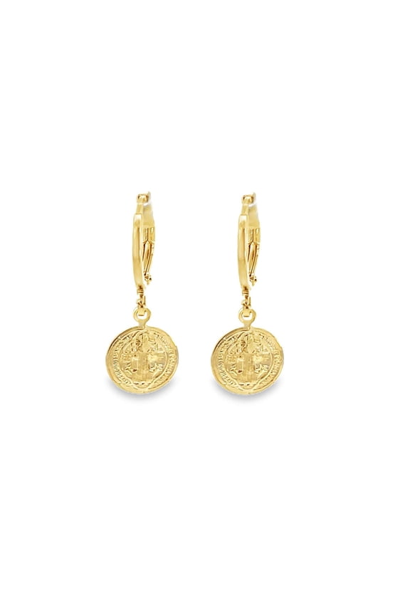 Saint Benedict Dangle Drop Charm Earrings (K267)