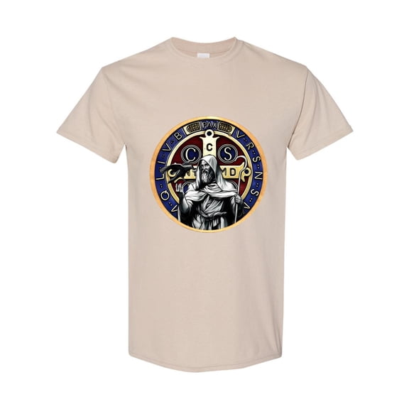 Saint Benedict Medal Catholic Religious Faith Christian Protection Cross Tee T-Shirt V60851, for men & women, up to size 5XL