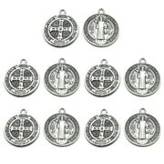 Saint Benedict Medal/Cross Pendant Necklace Saint Benedict Exorcist Christian