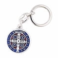 thumbnail image 1 of Saint Benedict Medal Key Chain with Colored Enamel, 1 of 2