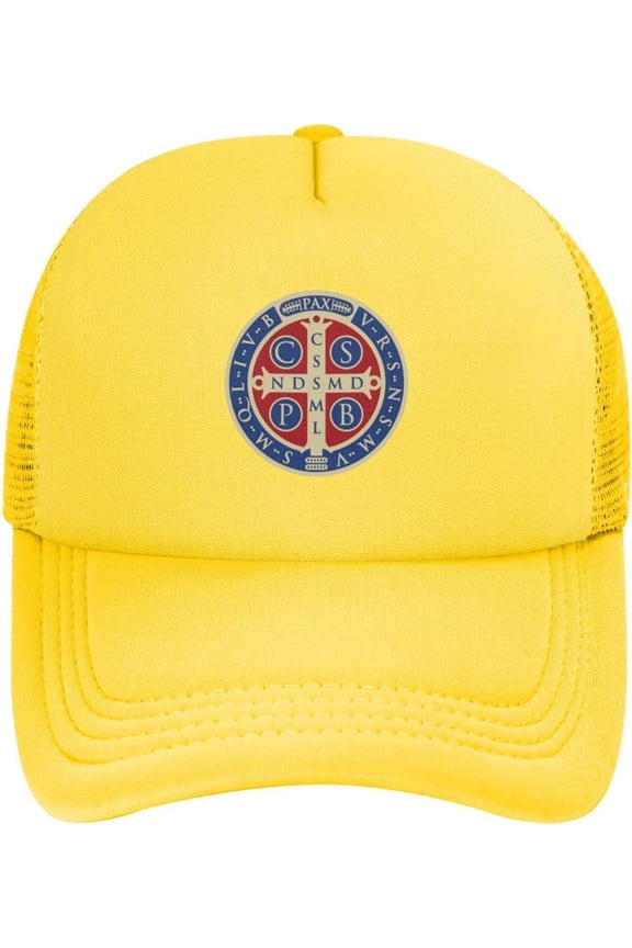 Saint Benedict Medal Sandwich Cap Unisex Classic Baseball Capunisex Adjustable Casquette Dad Hat Natural