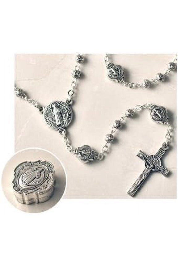 Saint Benedict Rosary with Case