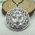 thumbnail image 1 of Saint Benedict Round Pendant Necklace Vintage, 1 of 2