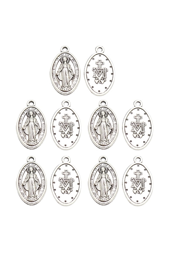 Saint Benedict s Nursia Patron Against Evil Pendant Zinc Alloy 0.94 inches Tall Necklace Decor