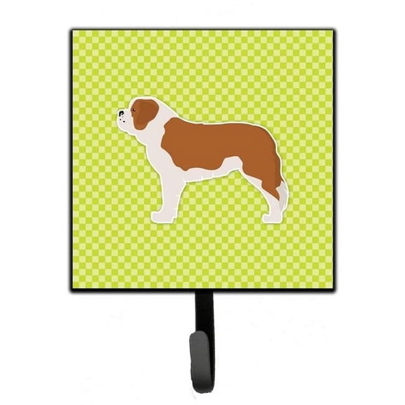 Saint Bernard Checkerboard Green Leash or Key Holder