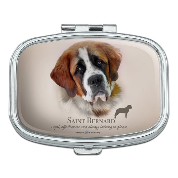 Saint Bernard Dog Breed Rectangle Pill Case Trinket Gift Box