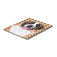 thumbnail image 1 of "Saint Bernard Fall Leaves Portrait Mouse Pad Hot Pad or Trivet", 1 of 1