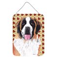 thumbnail image 1 of Saint Bernard Fall Leaves Portrait Wall or Door Hanging Prints, 1 of 2