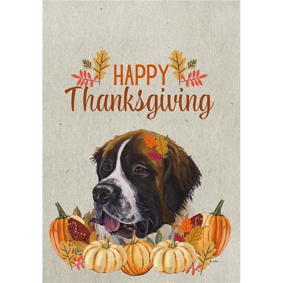 Saint Bernard - HHS Best of Breed Thanksgiving Garden Flag