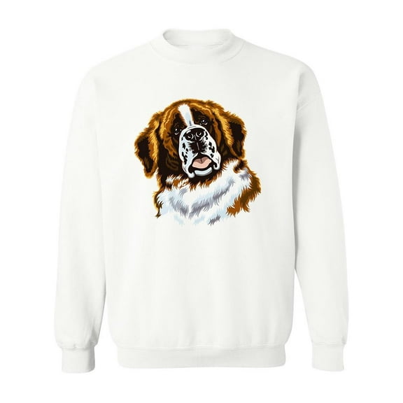 Saint Bernard Head. Sweatshirt Men -Image by Shutterstock, Male 3X-Large