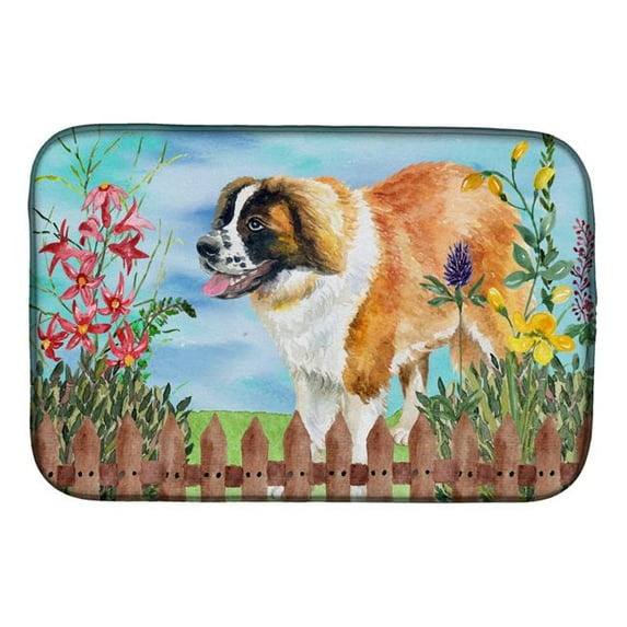 Saint Bernard Spring Dish Drying Mat