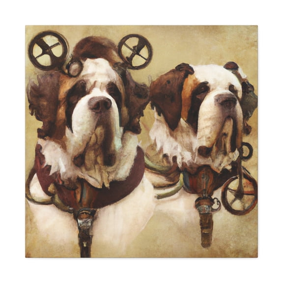 Saint Bernard Steampunked - Canvas
