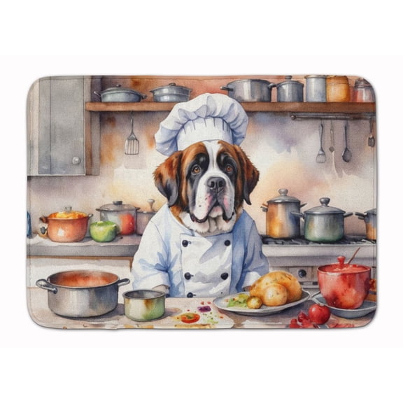 Saint Bernard The Chef Memory Foam Kitchen Mat Anti-Fatigue Cushioned Bath Kitchen Rug 19x27 Inch