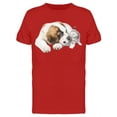 thumbnail image 1 of Saint Bernard With Kitten T-Shirt Men -Image by Shutterstock, Male Large, 1 of 2