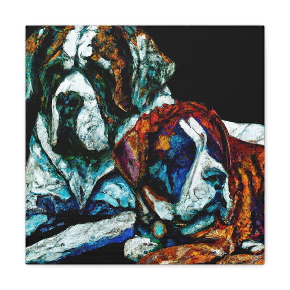 "Saint Bernard in Bloom." - Canvas