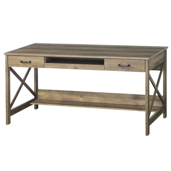 Saint Birch Alaska Wood 59.5 inches Writing Desk in Rustic Oak