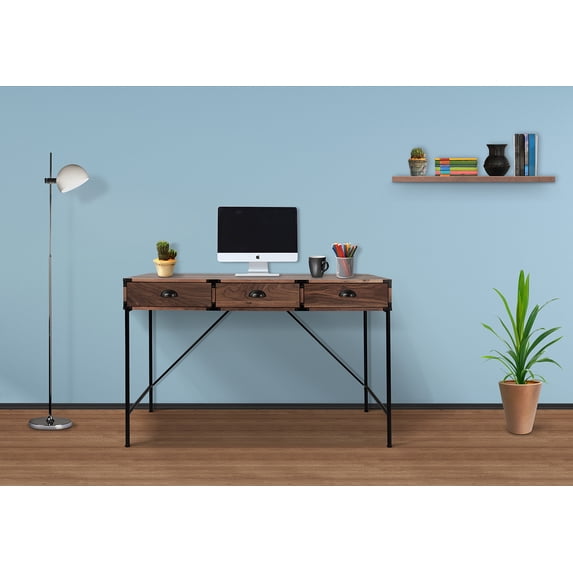 Saint Birch Bombay 47-Inch Modern Wood Walnut Writing Desk