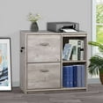 thumbnail image 1 of Saint Birch Elma Wood Gray File Cabinet, 1 of 13