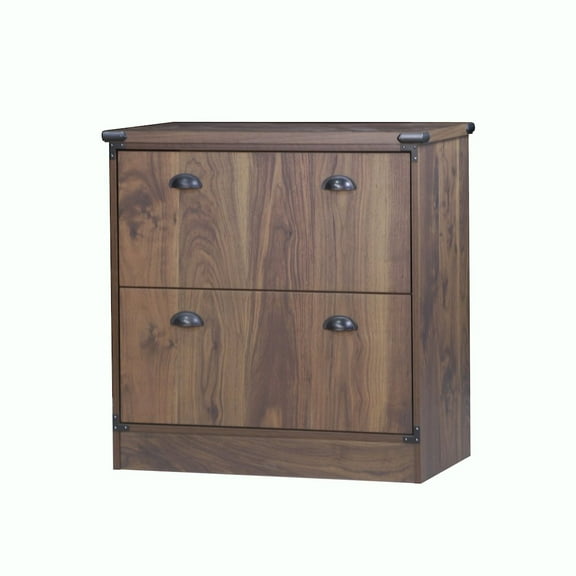 Saint Birch Engineered Wood Contemporary Lateral Filing Cabinet in Dark Walnut