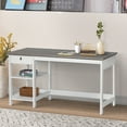 thumbnail image 1 of Saint Birch Finley Contemporary 59 Inches Wood Writing Desk in Walnut, 1 of 6