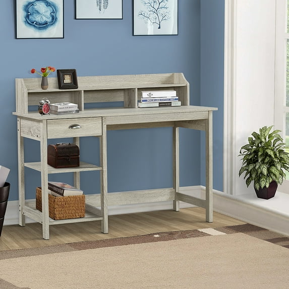 Saint Birch Finley Wood Gray Writing Desk