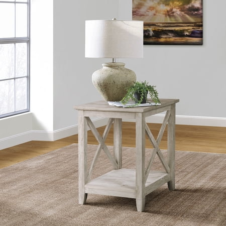 Saint Birch Honduras Washed Gray End Table