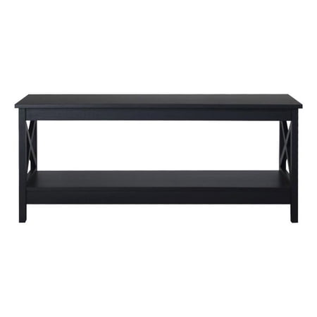Saint Birch Lambert Modern Farmhouse Particle Board Black Oak Coffee Table