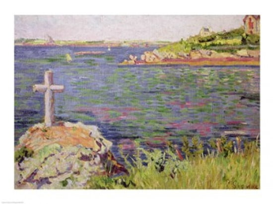 Saint-Briac the Sailors Cross 1885 Canvas Art - Paul Signac (24 x 18)