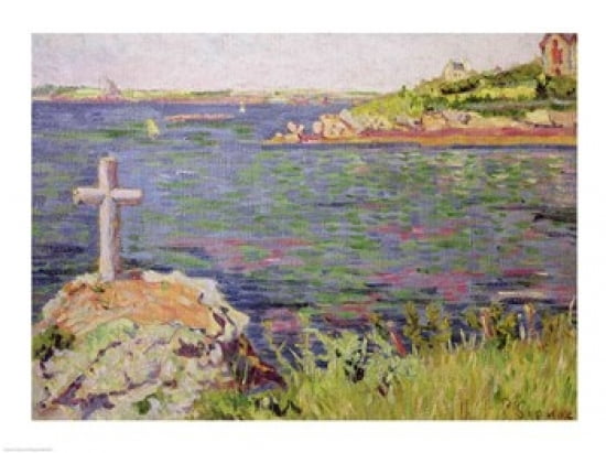 Saint-Briac the Sailors Cross 1885 Canvas Art - Paul Signac (36 x 24)