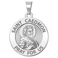 thumbnail image 1 of PicturesOnGold.com Saint Caedmon Religious Medal Female Adult - 2/3 inch Size of Dime, Sterling Silver, 1 of 8