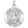 thumbnail image 1 of Saint Charity Religious Medal  - 2/3 Inch Size of Dime, Solid 14K White Gold, 1 of 1