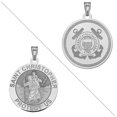 thumbnail image 1 of Saint Christopher Doubledside COAST GUARD Religious Medal 3/4 Inch Sterling Silver, 1 of 1
