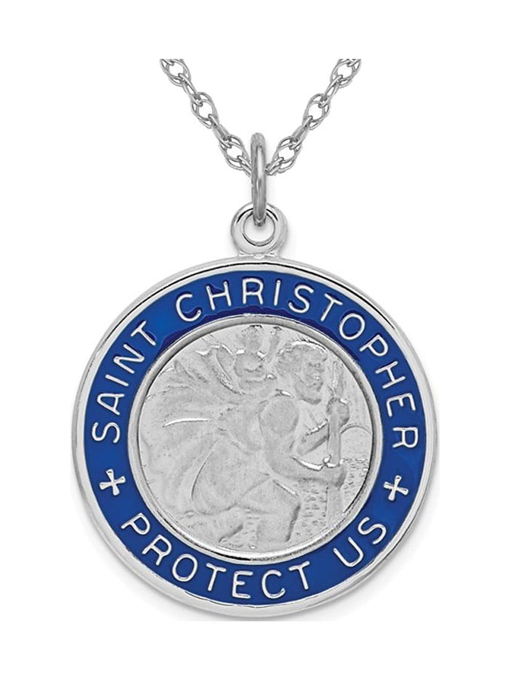 Sterling Silver St. Christopher Medal Pendant