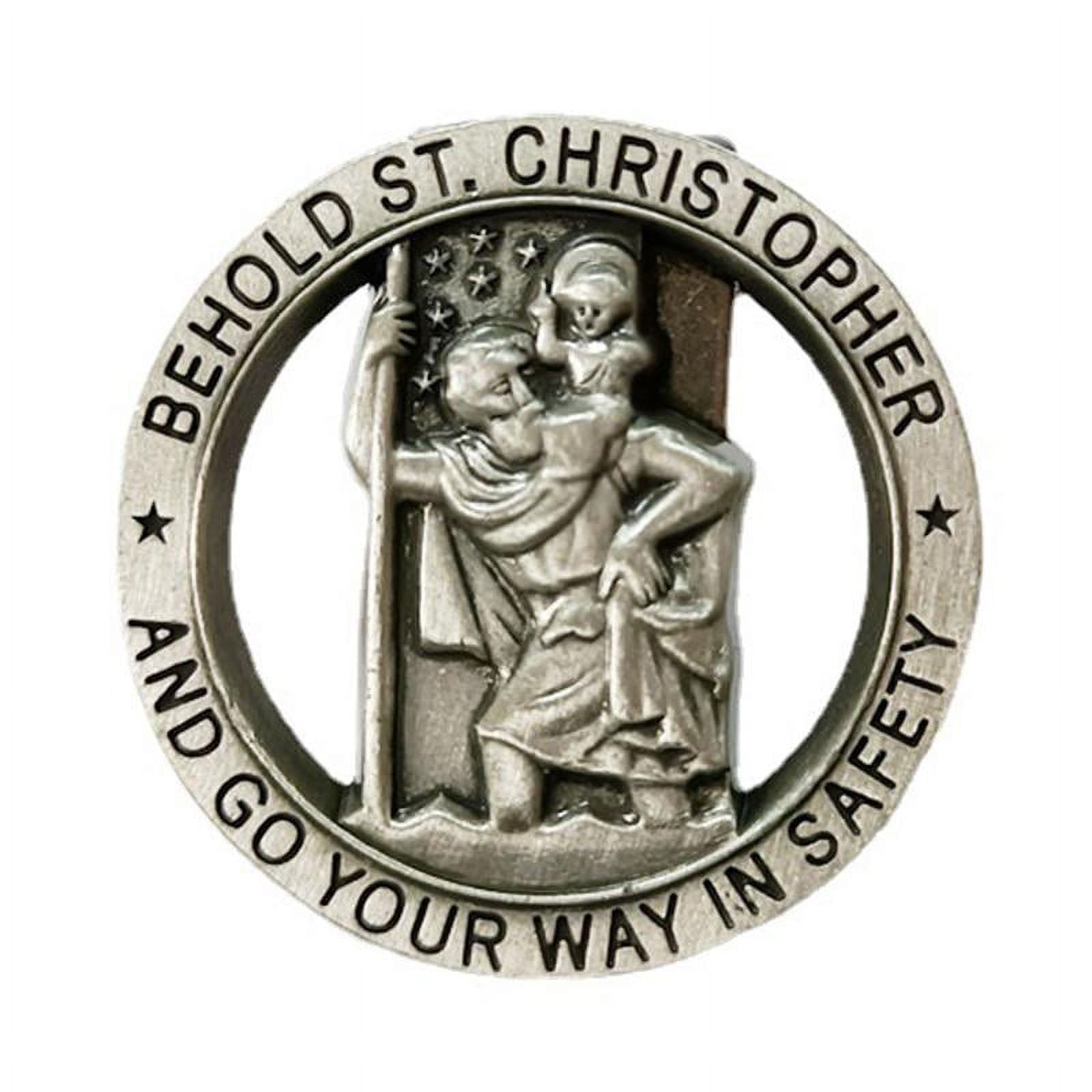 Saint Christopher Medal for Car,Auto Car for Sun Visor Clip Xmas