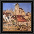thumbnail image 1 of Saint Cirq Lapopie over the Roofs 28x28 Large Black Ornate Wood Framed Canvas Art by Henri Martin, 1 of 2