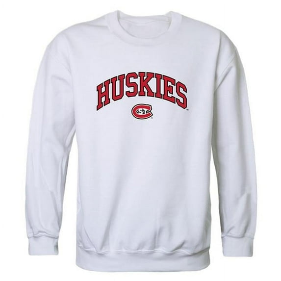 Saint Cloud State University Men Campus Crewneck Sweatshirt, White - Extra Large