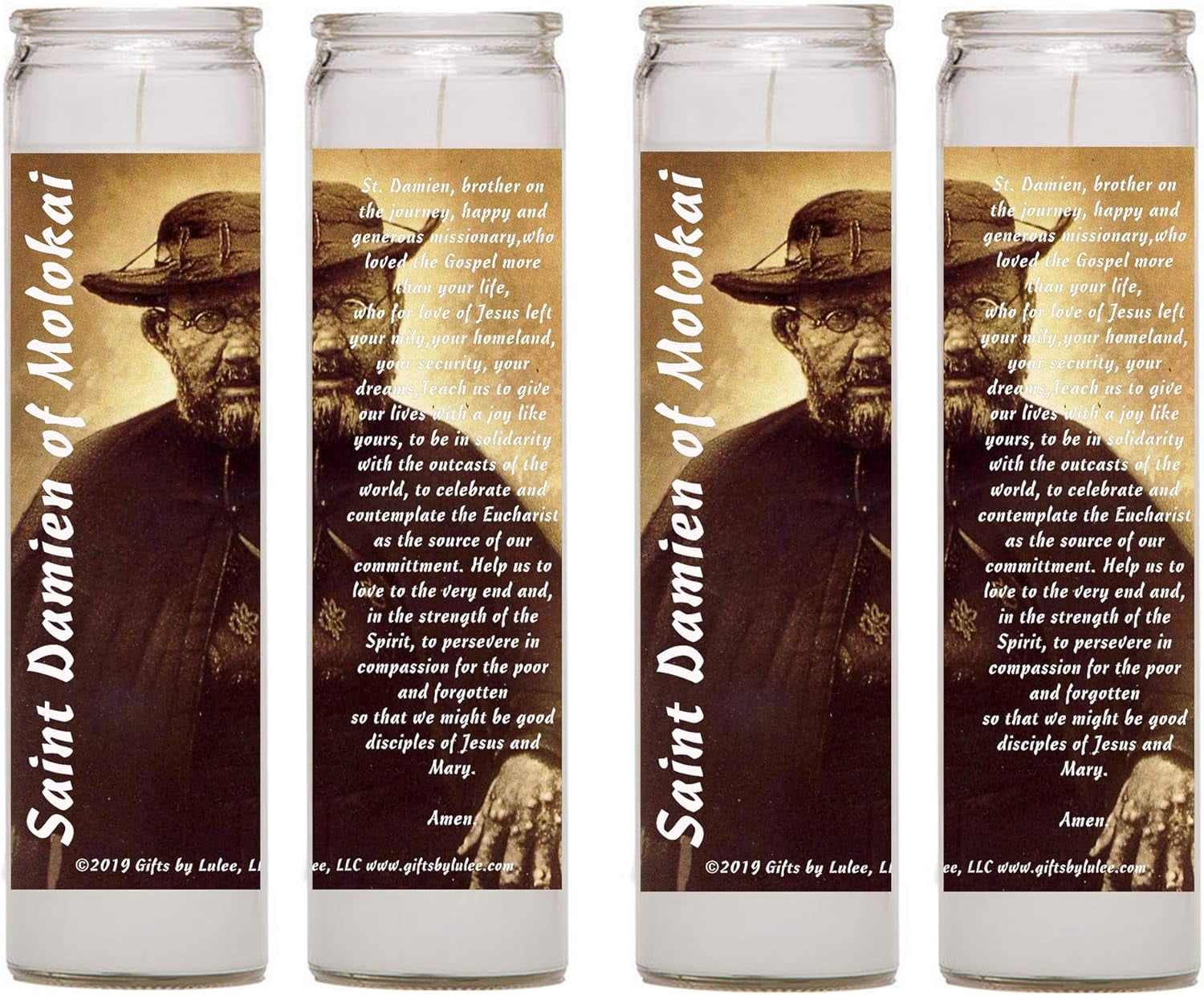 Saint Damien Molokai or Father Damien Patron Saint of Lepers Set of Two ...