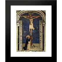 Saint Dominic Adoring the Crucifixion 20x24 Framed Art Print by Fra Angelico