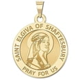 thumbnail image 1 of Saint Elgiva of Shaftesbury Round Religious Medal - 1 Inch Size of a Quarter -Solid 14K Yellow Gold, 1 of 1