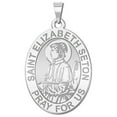 thumbnail image 1 of Saint Elizabeth Seton Oval Religious Medal - 3/4 Inch X 1 Inch - Sterling Silver, 1 of 1