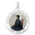 thumbnail image 1 of Saint Elizabeth Seton Religious Medal Color - 3/4 inch Size of a Nickel -Sterling Silver, 1 of 2