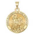 thumbnail image 1 of Saint Elizabeth of the Visitation Religious Round Medal 2/3 X 2/3 Inch Size of Dime, Solid 14K Yellow Gold, 1 of 1