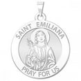 thumbnail image 1 of Saint Emiliana Religious Medal  - 2/3 inch Size of Dime, Sterling Silver, 1 of 2