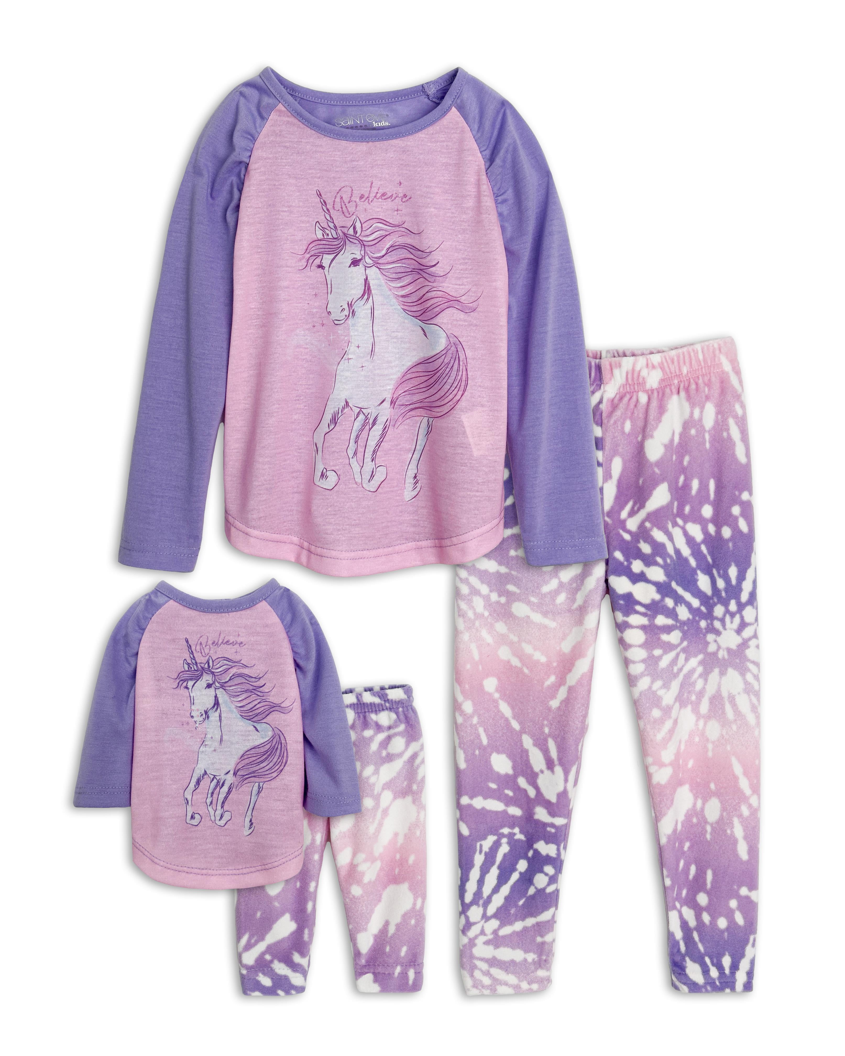 Santa Unicorn Ride Girl Pajama main image 0