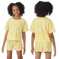 thumbnail image 1 of Saint Eve Kids Girls 2 Piece Summer Outfits - Cute, Soft, Lightweight Terry T Shirt and Shorts Set for Kids - Yellow Pineapple, Medium (7/8), 1 of 6