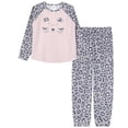 thumbnail image 1 of Saint Eve Kids Pajama Set, Soft Fleece Animal Print Long Sleeve PJs - Grey Cheetah, 1 of 5