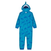 Saint Eve Kids Pajamas Onesie, Animal Hooded One Piece Sleepwear - Blue Shark