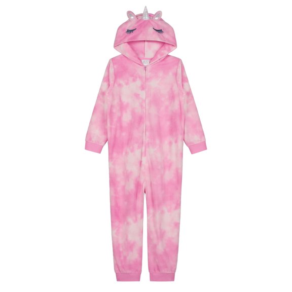 Saint Eve Kids Pajamas Onesie, Animal Hooded One Piece Sleepwear - Pink Unicorn