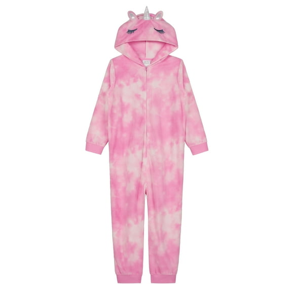 Saint Eve Kids Pajamas Onesie, Animal Hooded One Piece Sleepwear - Pink Unicorn